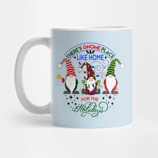 There’s Gnome Place Like Home For The Holidays Christmas Gnomes (Blue) Mug